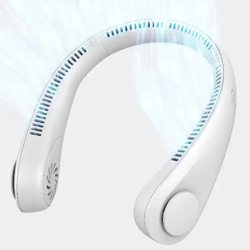 Wearable Neck Fan – Rechargeable & Adjustable